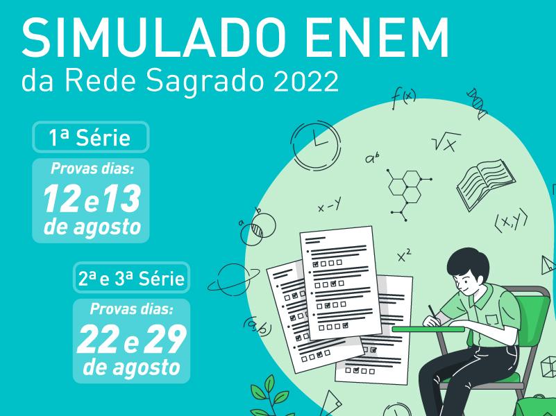 Simulado ENEM da Rede Sagrado: provas serão para todo o Ensino Médio