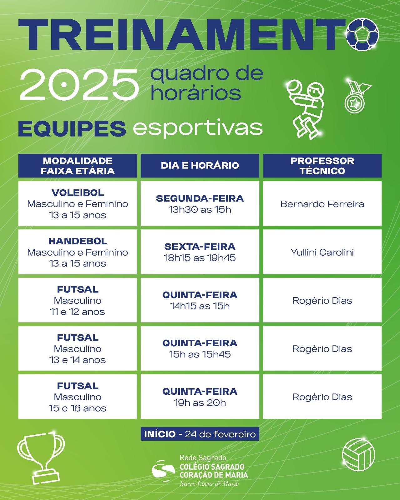 Processo seletivo para as Equipes Esportivas 2025 está aberto!