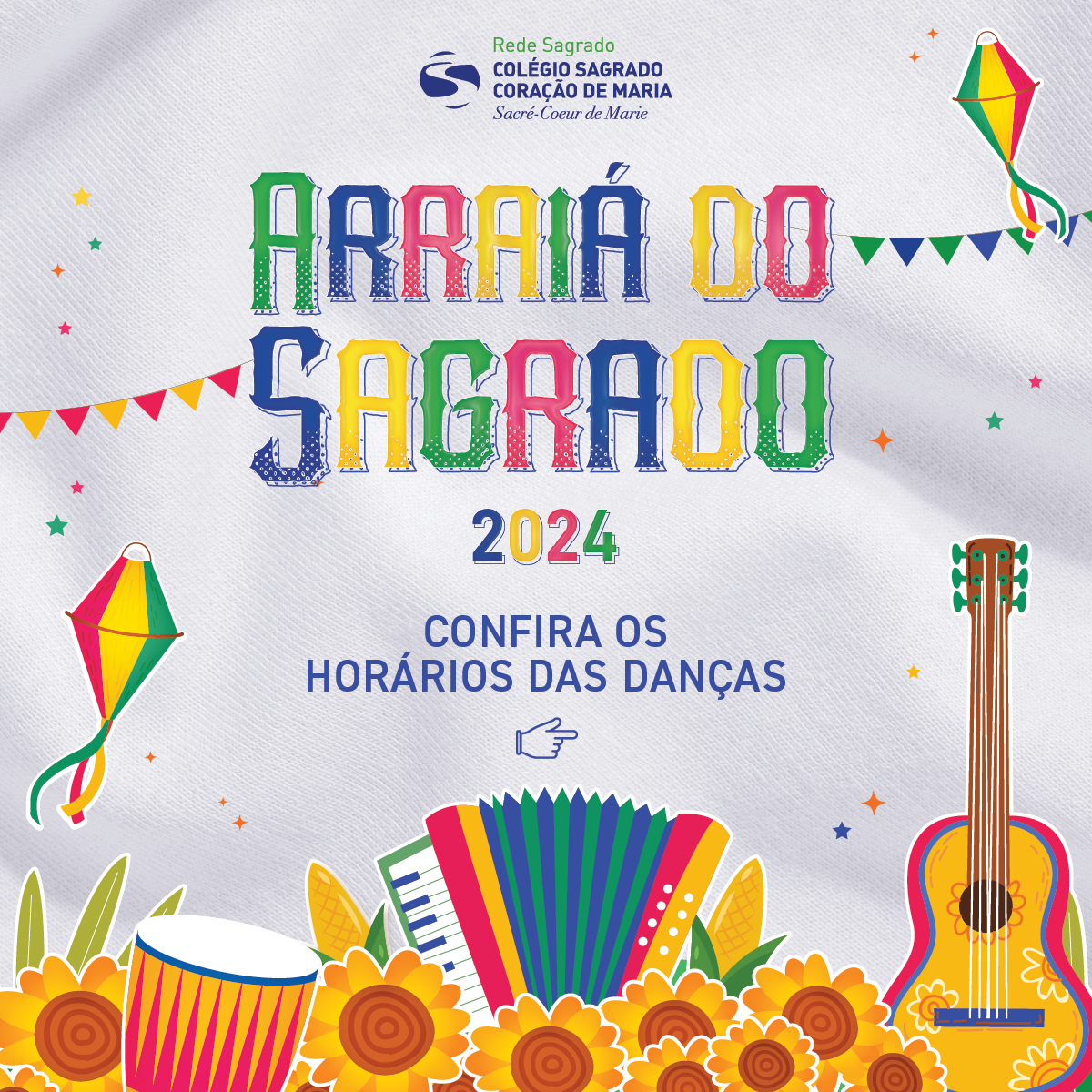 Arraiá do Sagrado 2024 - Programação das danças