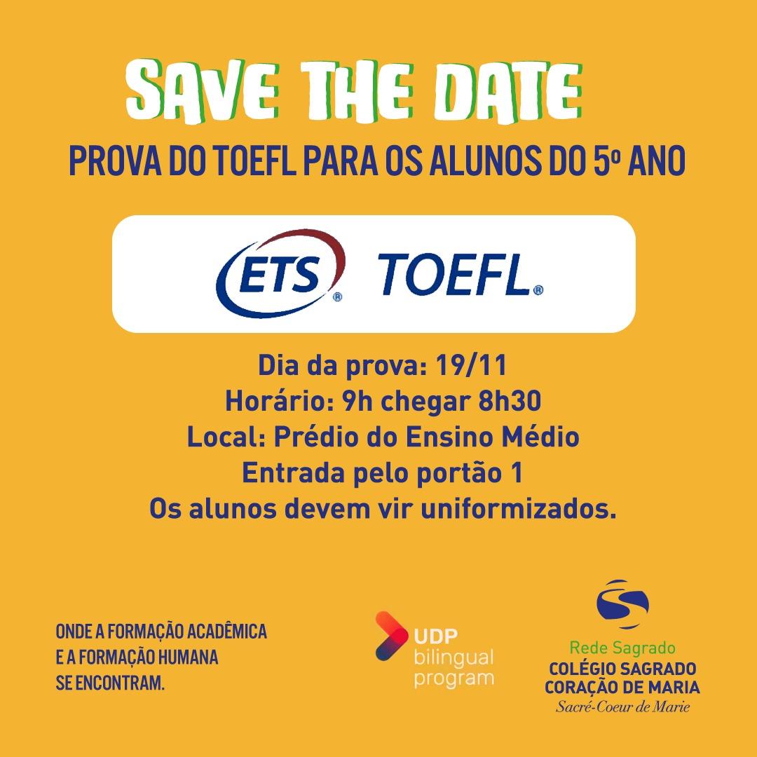 Pela 1ª vez os alunos do Sagrado Rio participarão da prova TOEFL