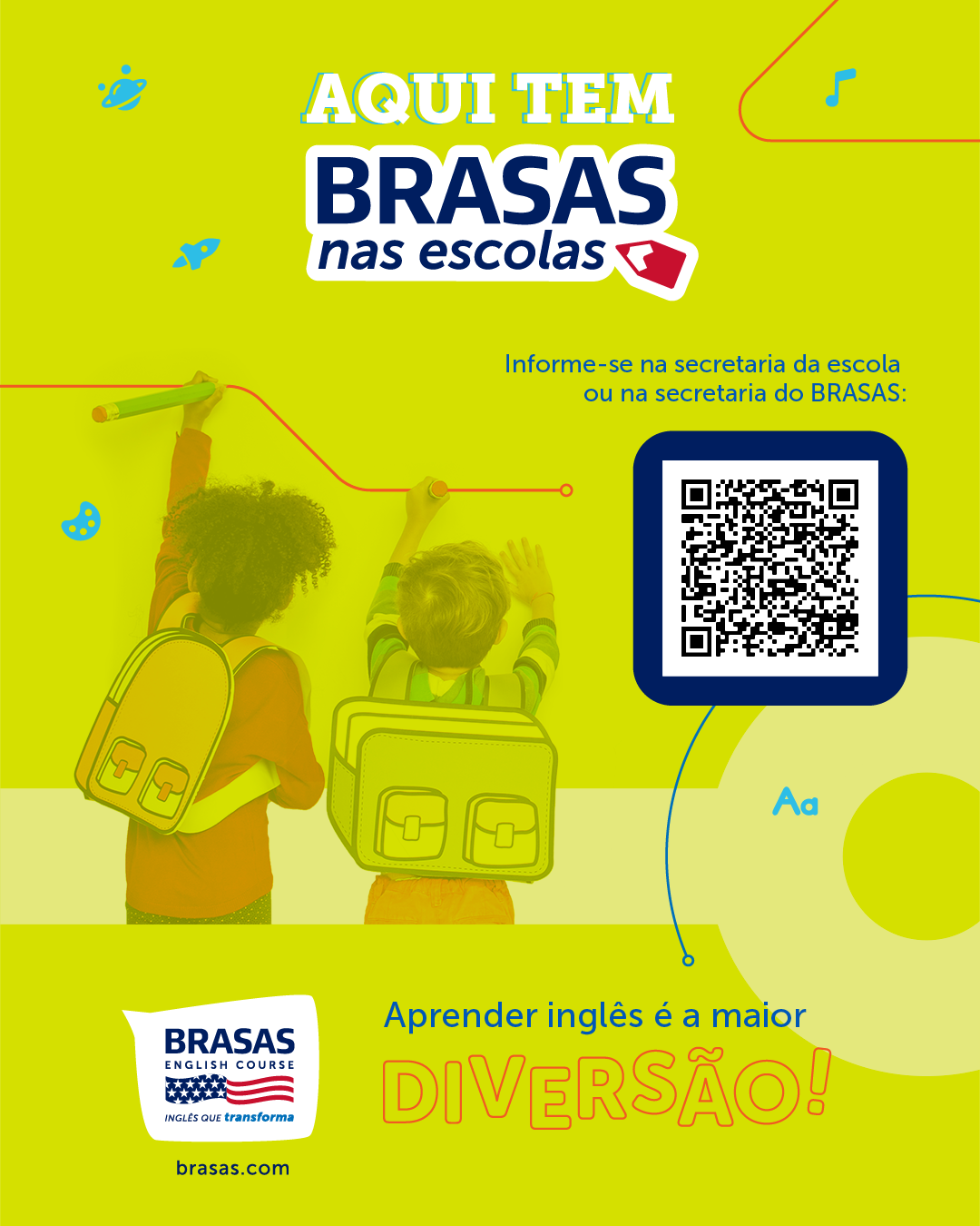 Parceria com o curso de inglês BRASAS oferece desconto para alunos